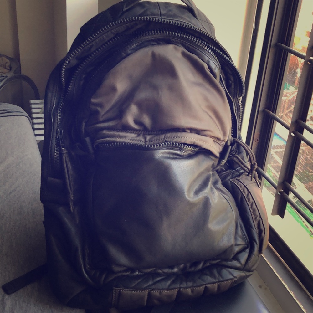All Saints Leather Backpack